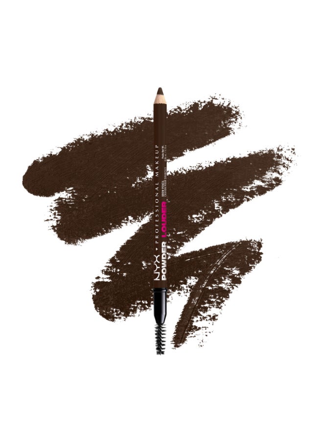 Powder Louder, Brow Pencil, 12Hr Wear, Buildable Micro-Fibers, Deep Brown