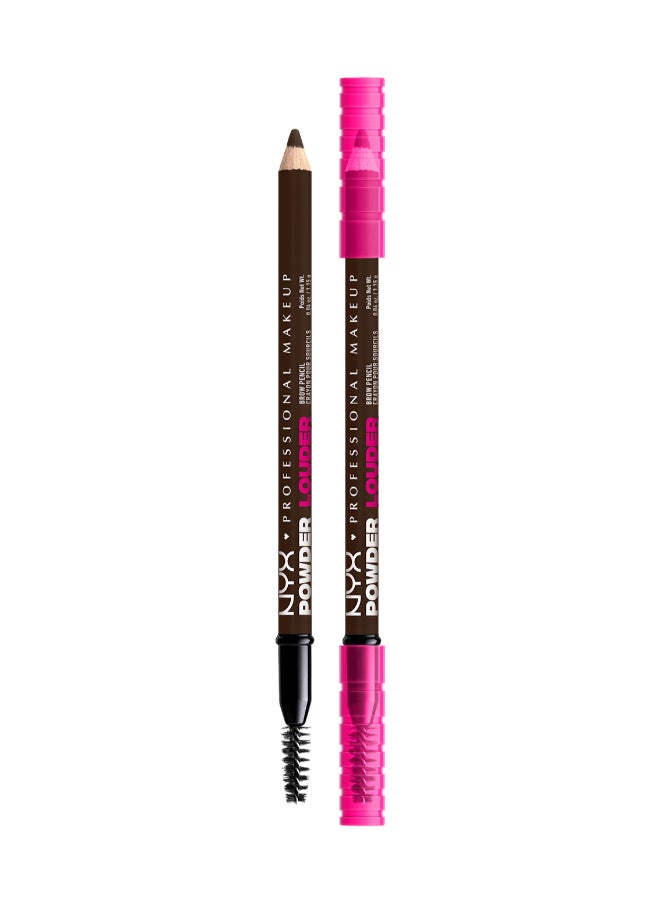 Powder Louder, Brow Pencil, 12Hr Wear, Buildable Micro-Fibers, Deep Brown