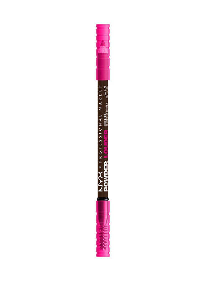 Powder Louder, Brow Pencil, 12Hr Wear, Buildable Micro-Fibers, Deep Brown