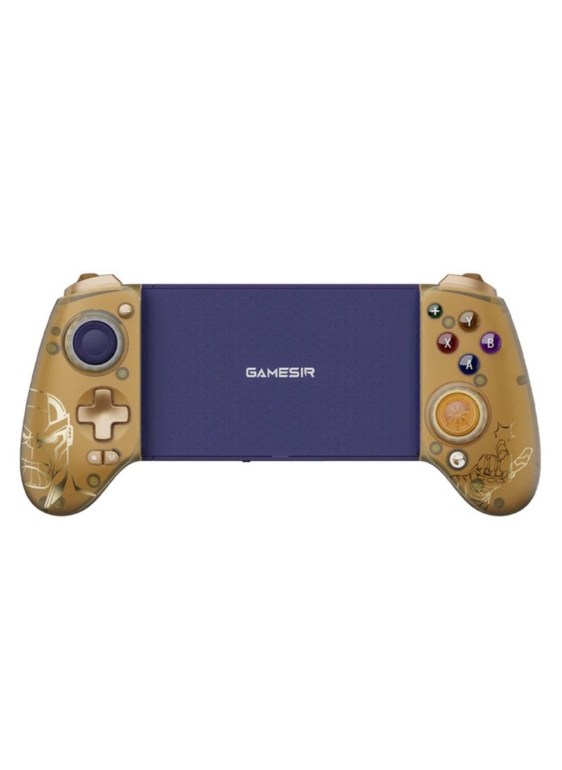 Professional Wireless Gamepad GameSir G8 Plus Thanos Bluetooth Mobile Gaming Controller for Android / iOS / Switch / Steam / Tablet / PC with Hall Effect Joysticks Hall Trigger 6-Axis Gyro 1000mAh Battery Gold