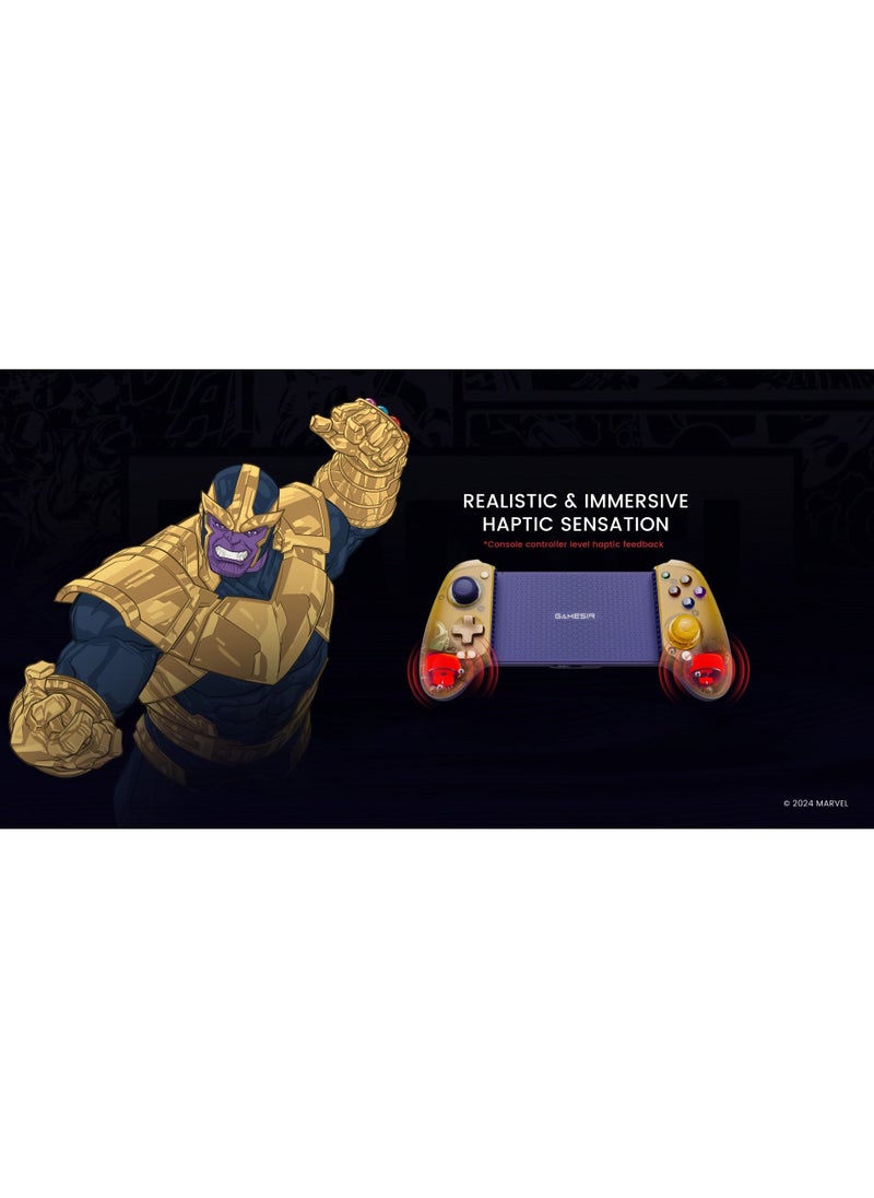 Professional Wireless Gamepad GameSir G8 Plus Thanos Bluetooth Mobile Gaming Controller for Android / iOS / Switch / Steam / Tablet / PC with Hall Effect Joysticks Hall Trigger 6-Axis Gyro 1000mAh Battery Gold