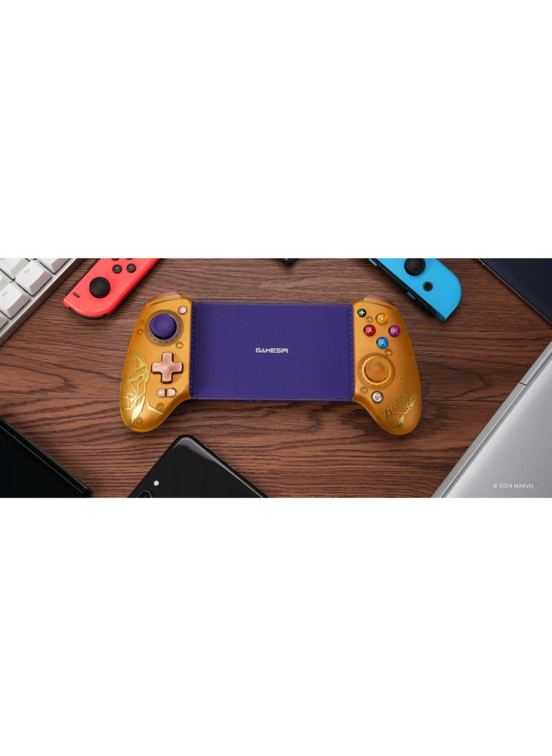 Professional Wireless Gamepad GameSir G8 Plus Thanos Bluetooth Mobile Gaming Controller for Android / iOS / Switch / Steam / Tablet / PC with Hall Effect Joysticks Hall Trigger 6-Axis Gyro 1000mAh Battery Gold