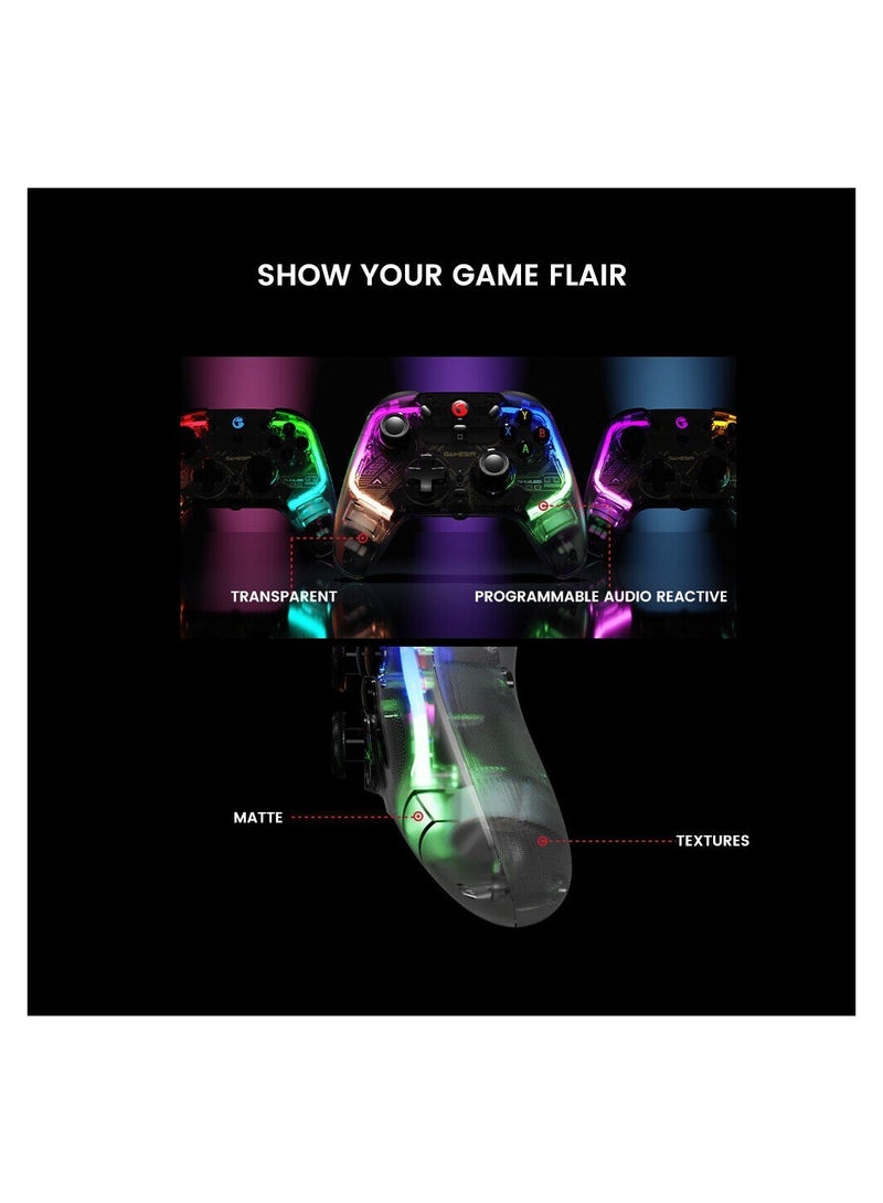 T4 Kaleid Wired USB Type C Gaming Controller RGB For PC Switch Android