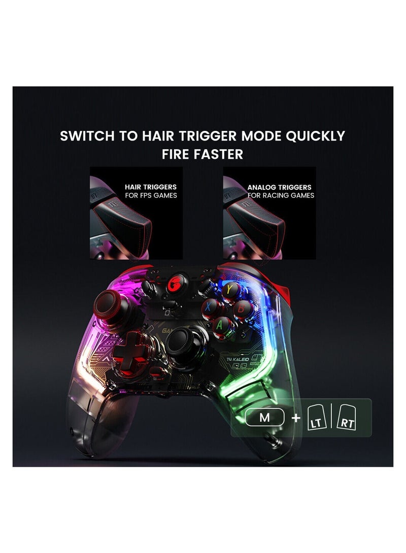 T4 Kaleid Wired USB Type C Gaming Controller RGB For PC Switch Android