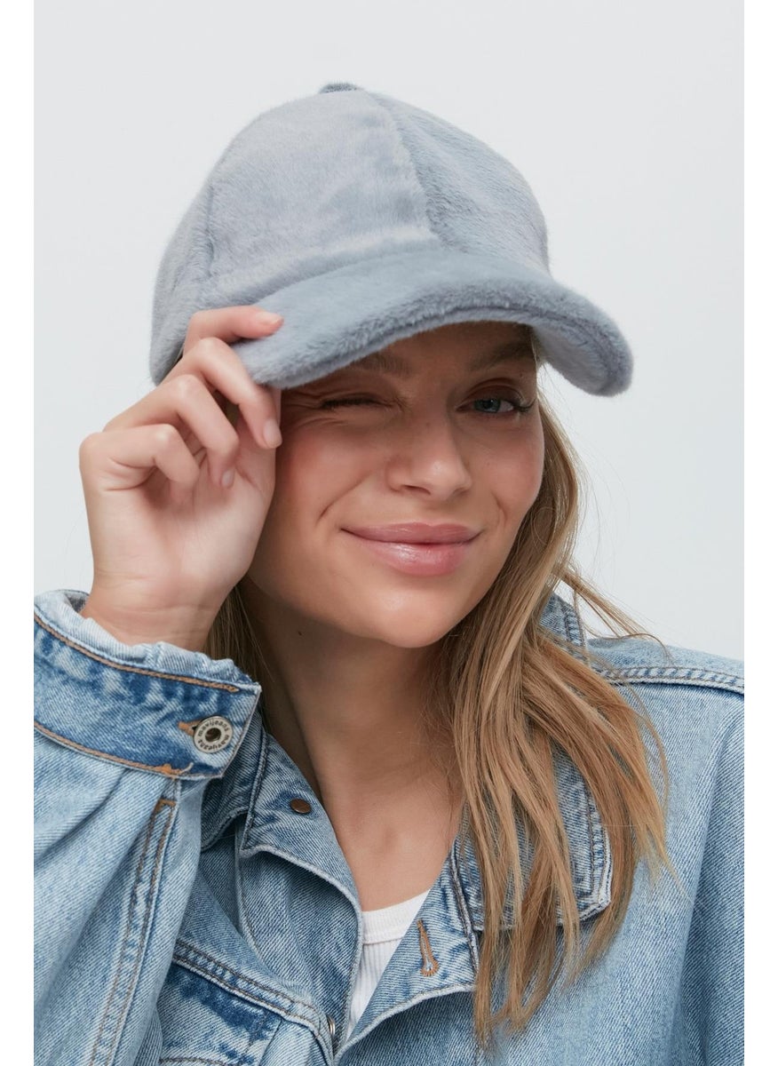 Plush Brim Hat 8008 Gray