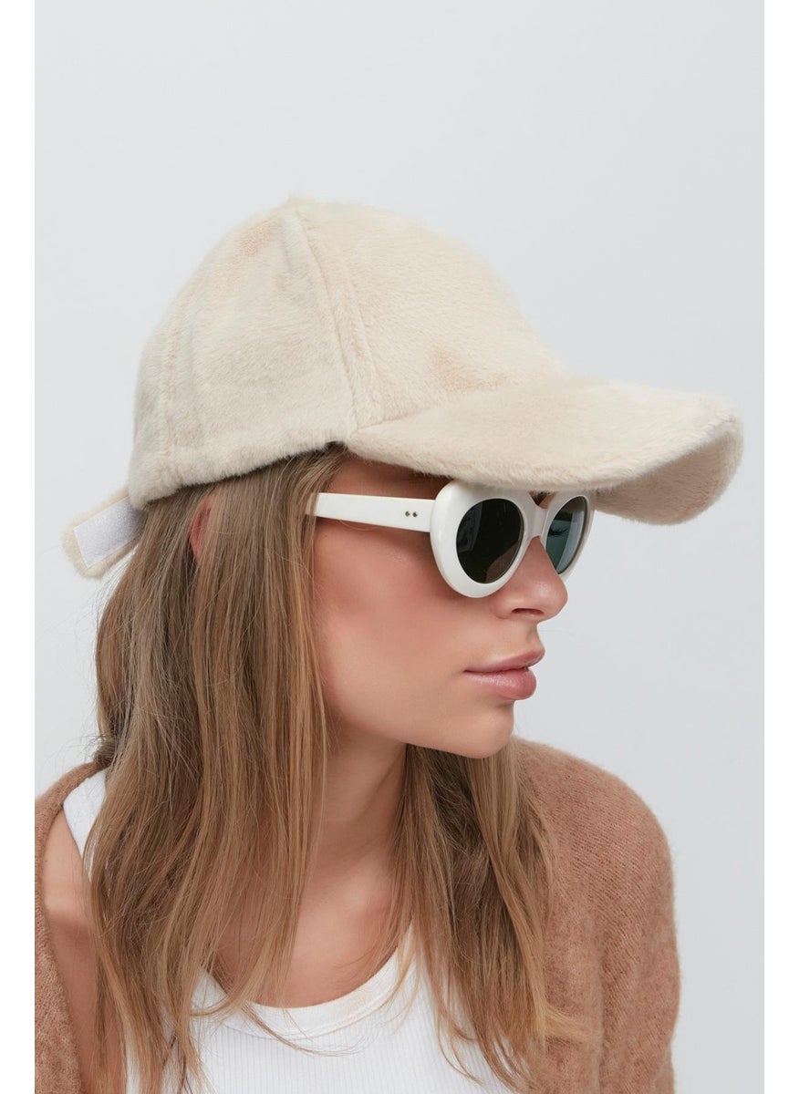 Plush Brim Hat 8008 Beige