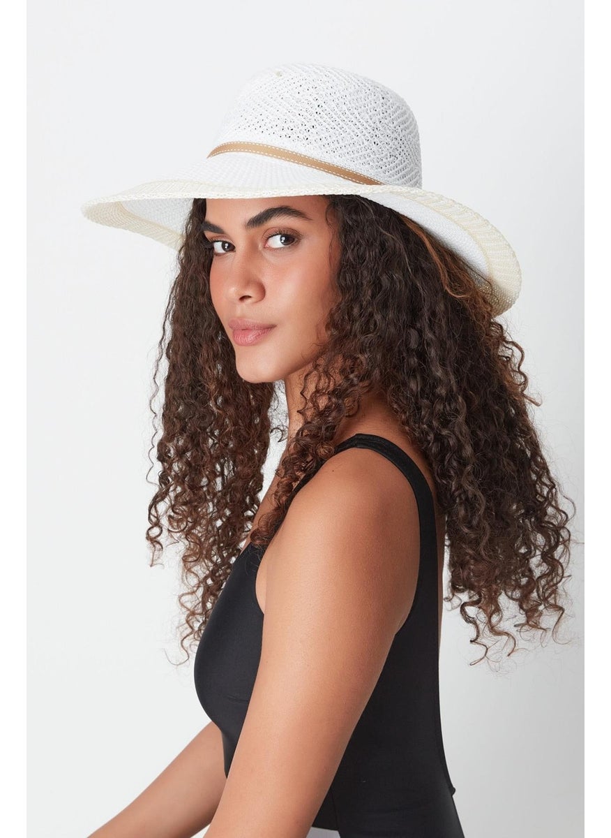 Mercerized Beach Hat T24740-09 White