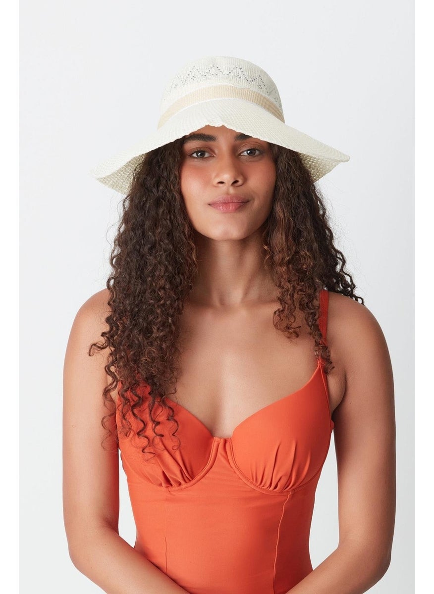 Mercerized Beach Hat T24740-02 Cream