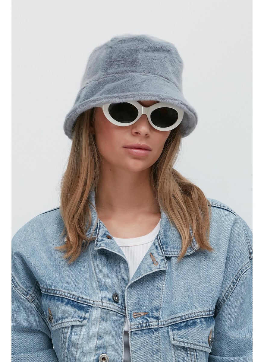 Plush Bucket Hat 8007 Gray