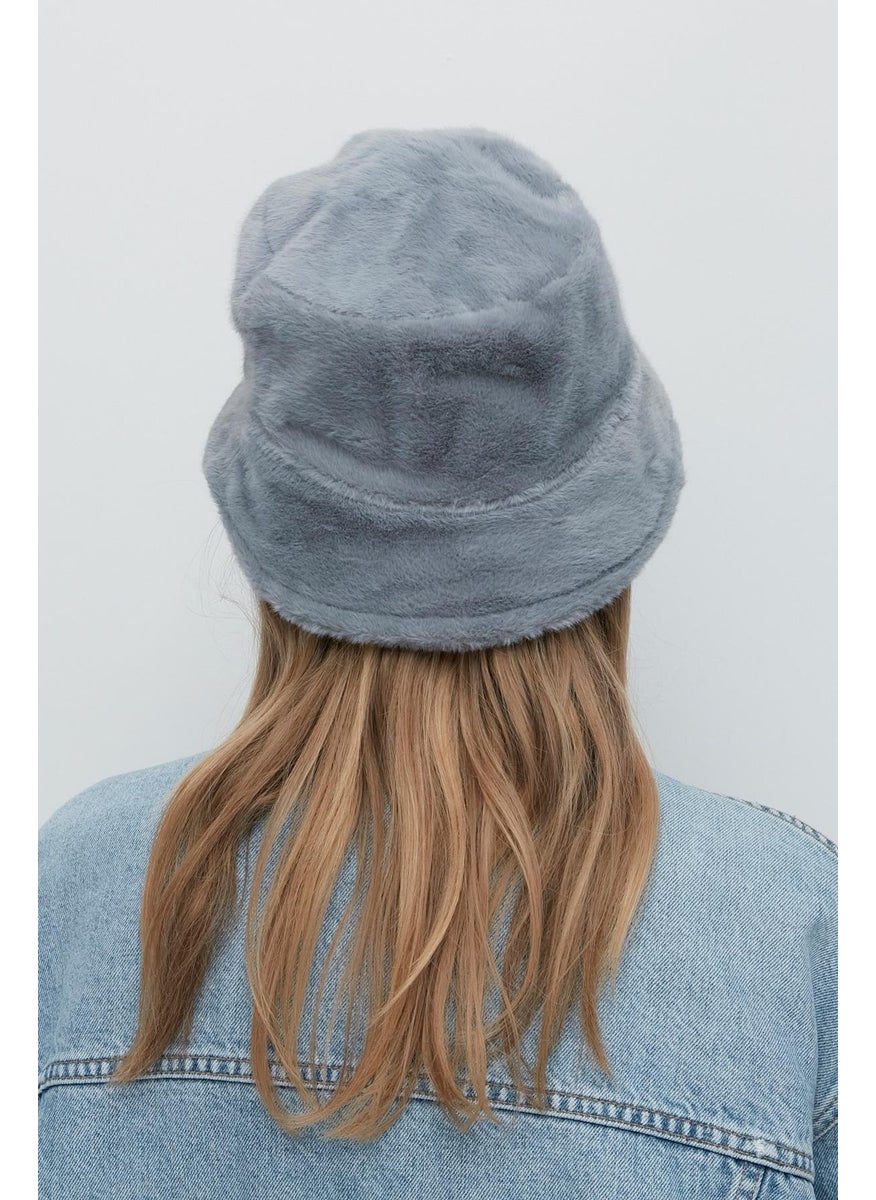 Plush Bucket Hat 8007 Gray