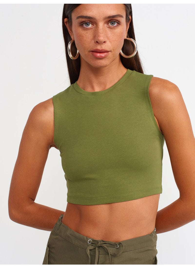 30125 Crop Top-Khaki