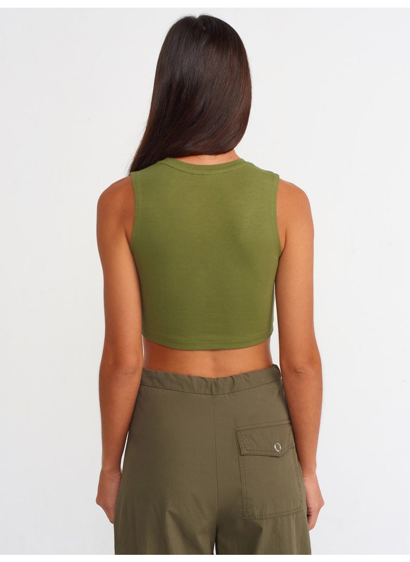 30125 Crop Top-Khaki