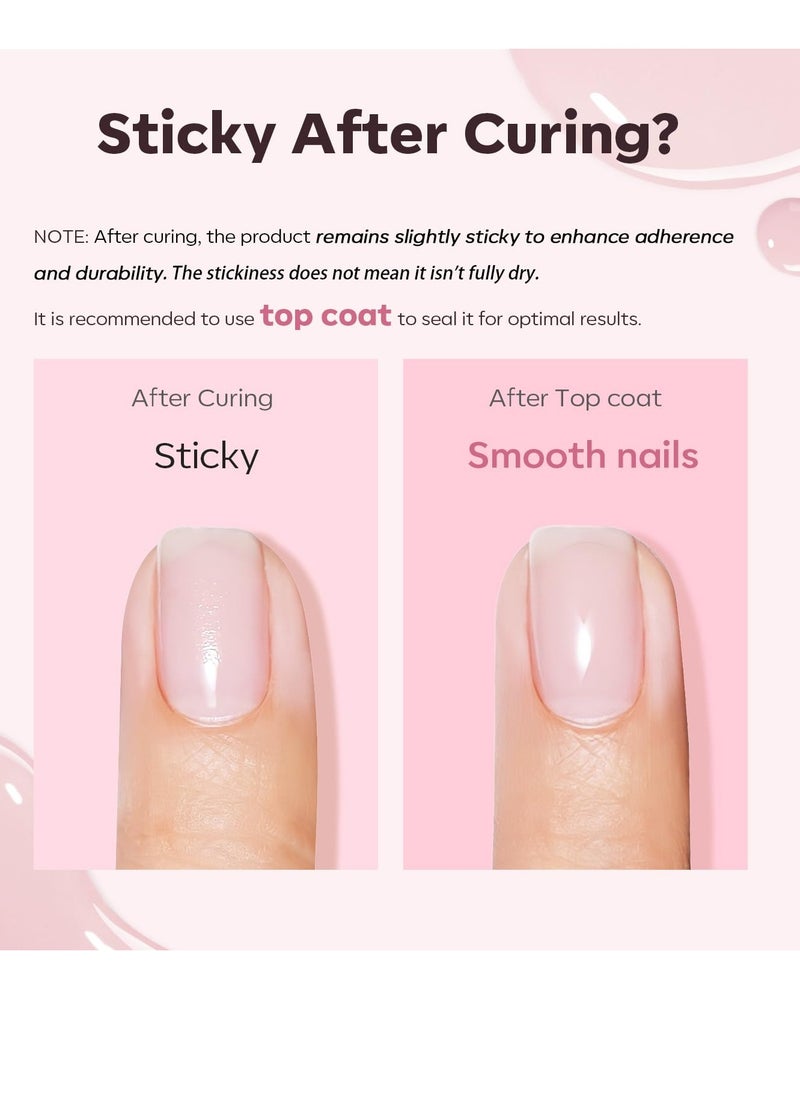 modelones Builder Nail Gel Set, 6 Colors Gel Builder 8-in-One, Jelly Nude Pink Hard Gel Builder Nail Polish Nail Strengthener Extension Gel LED Nail Lamp Cured Color Base Nail Glue Gel in a Bottle