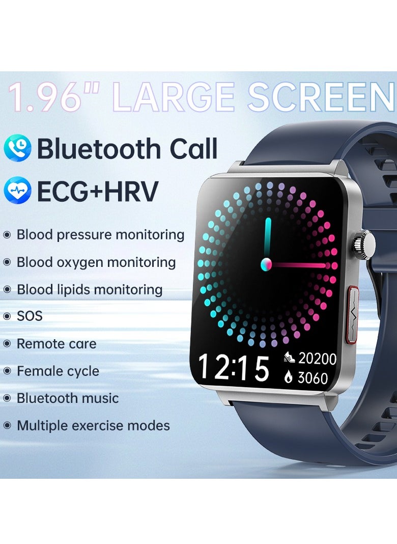KS03PRO Smartwatch 1.96 Inch Colour Touch Screen Bluetooth Call ECG HRV Remote Care Android 8.0 Apple 11 250mAh Bluetooth 5.3