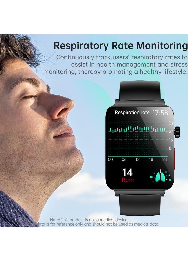 KS03PRO Smartwatch 1.96 Inch Colour Touch Screen Bluetooth Call ECG HRV Remote Care Android 8.0 Apple 11 250mAh Bluetooth 5.3