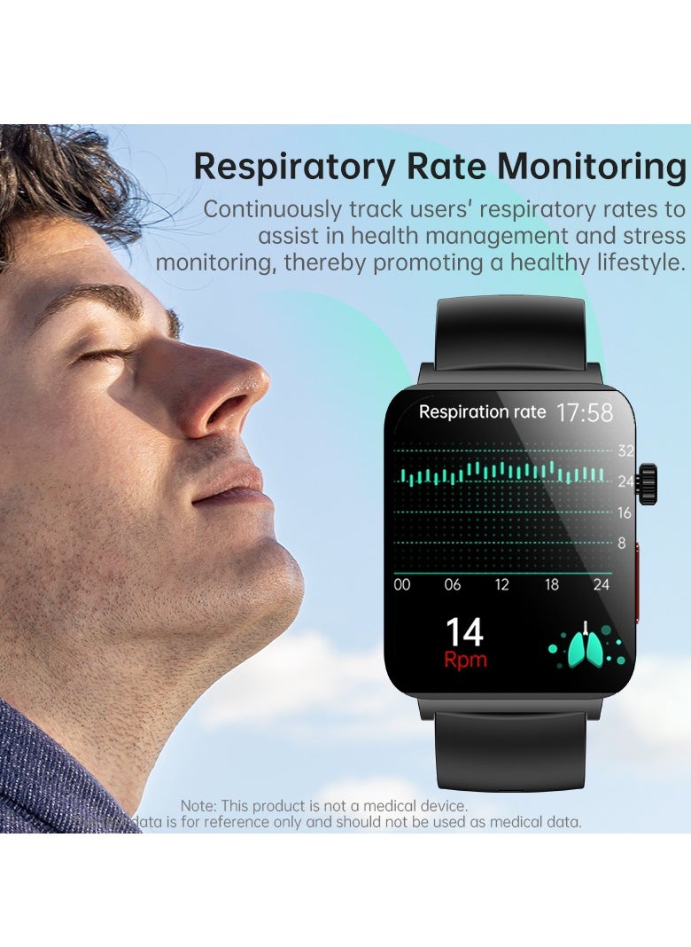 KS03PRO Smartwatch 1.96 Inch Colour Touch Screen Bluetooth Call ECG HRV Remote Care Android 8.0 Apple 11 250mAh Bluetooth 5.3