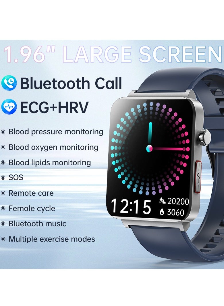 KS03PRO Smartwatch 1.96 Inch Colour Touch Screen Bluetooth Call ECG HRV Remote Care Android 8.0 Apple 11 250mAh Bluetooth 5.3