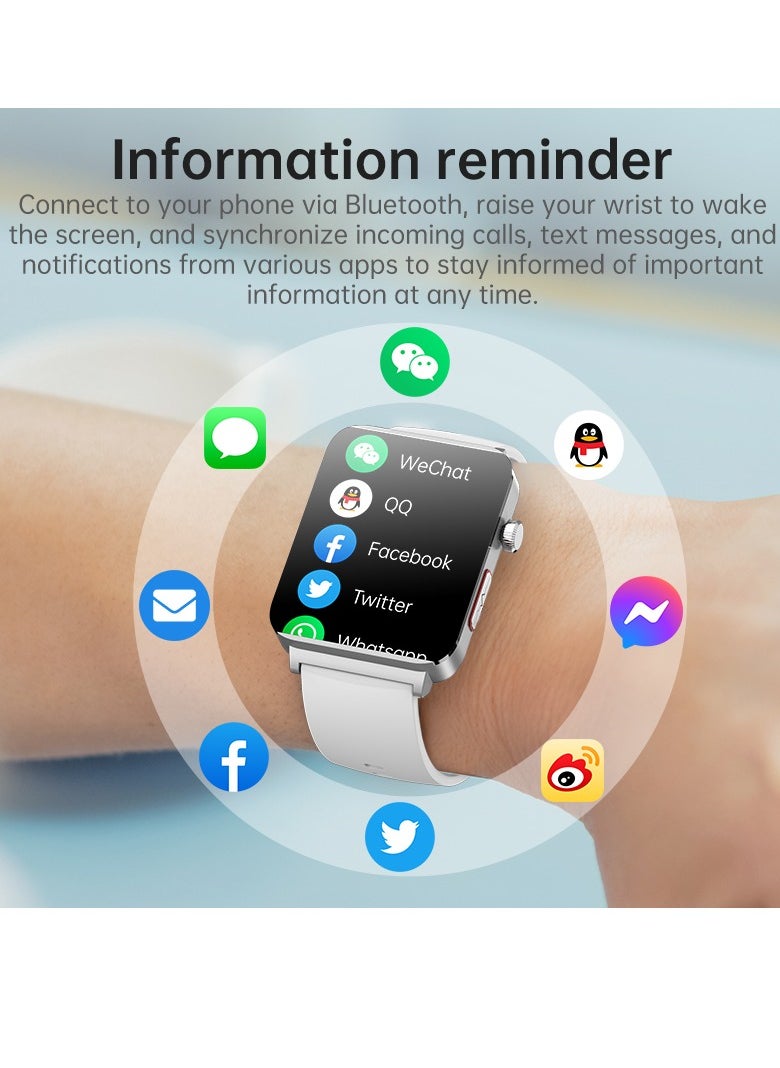 KS03PRO Smartwatch 1.96 Inch Colour Touch Screen Bluetooth Call ECG HRV Remote Care Android 8.0 Apple 11 250mAh Bluetooth 5.3