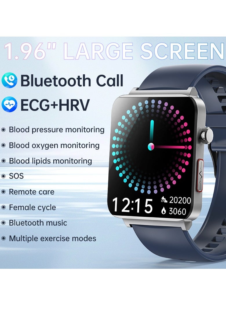 KS03PRO Smartwatch 1.96 Inch Colour Touch Screen Bluetooth Call ECG HRV Remote Care Android 8.0 Apple 11 250mAh Bluetooth 5.3
