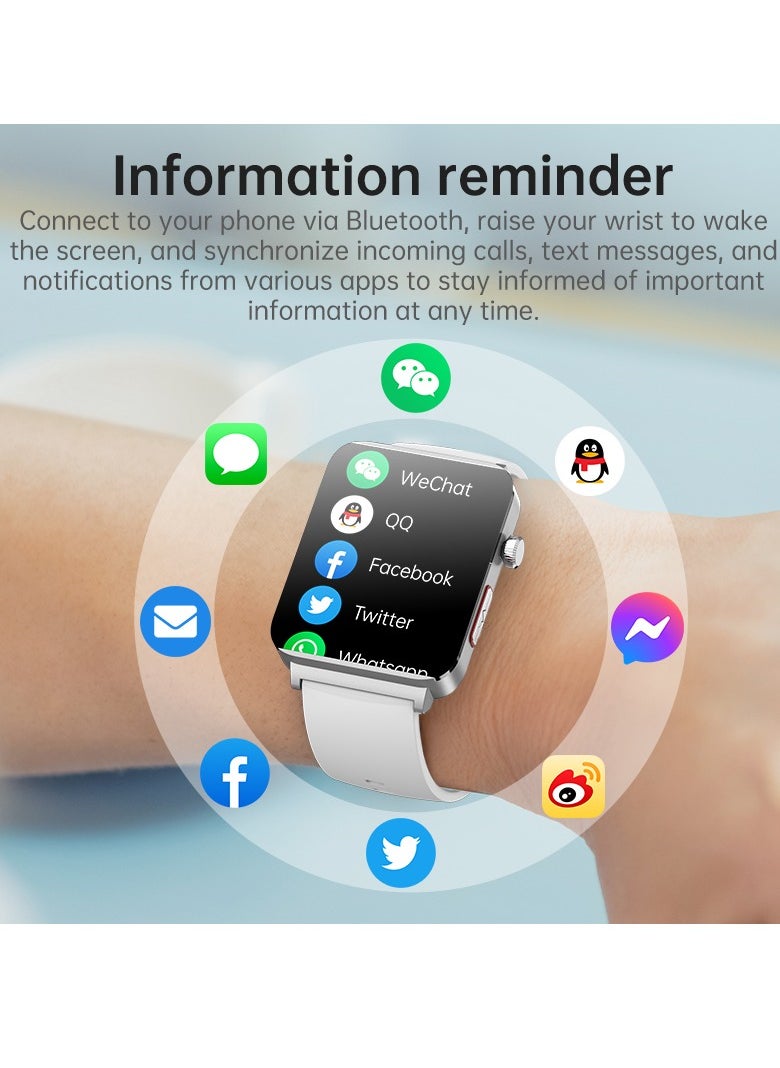 KS03PRO Smartwatch 1.96 Inch Colour Touch Screen Bluetooth Call ECG HRV Remote Care Android 8.0 Apple 11 250mAh Bluetooth 5.3