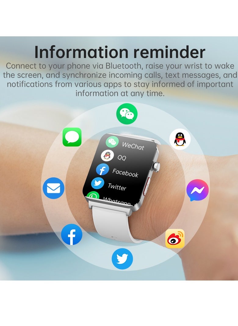 KS03PRO Smartwatch 1.96 Inch Colour Touch Screen Bluetooth Call ECG HRV Remote Care Android 8.0 Apple 11 250mAh Bluetooth 5.3