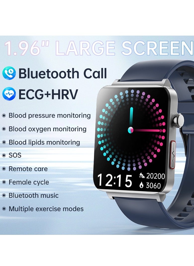 KS03PRO Smartwatch 1.96 Inch Colour Touch Screen Bluetooth Call ECG HRV Remote Care Android 8.0 Apple 11 250mAh Bluetooth 5.3