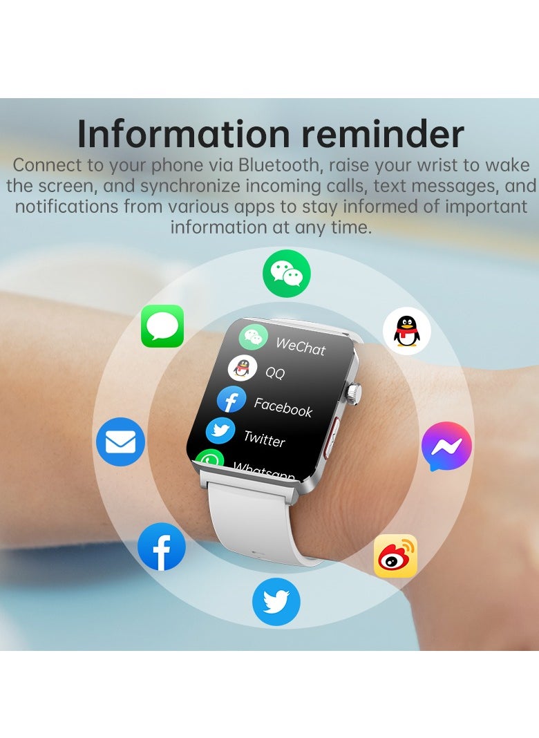 KS03PRO Smartwatch 1.96 Inch Colour Touch Screen Bluetooth Call ECG HRV Remote Care Android 8.0 Apple 11 250mAh Bluetooth 5.3