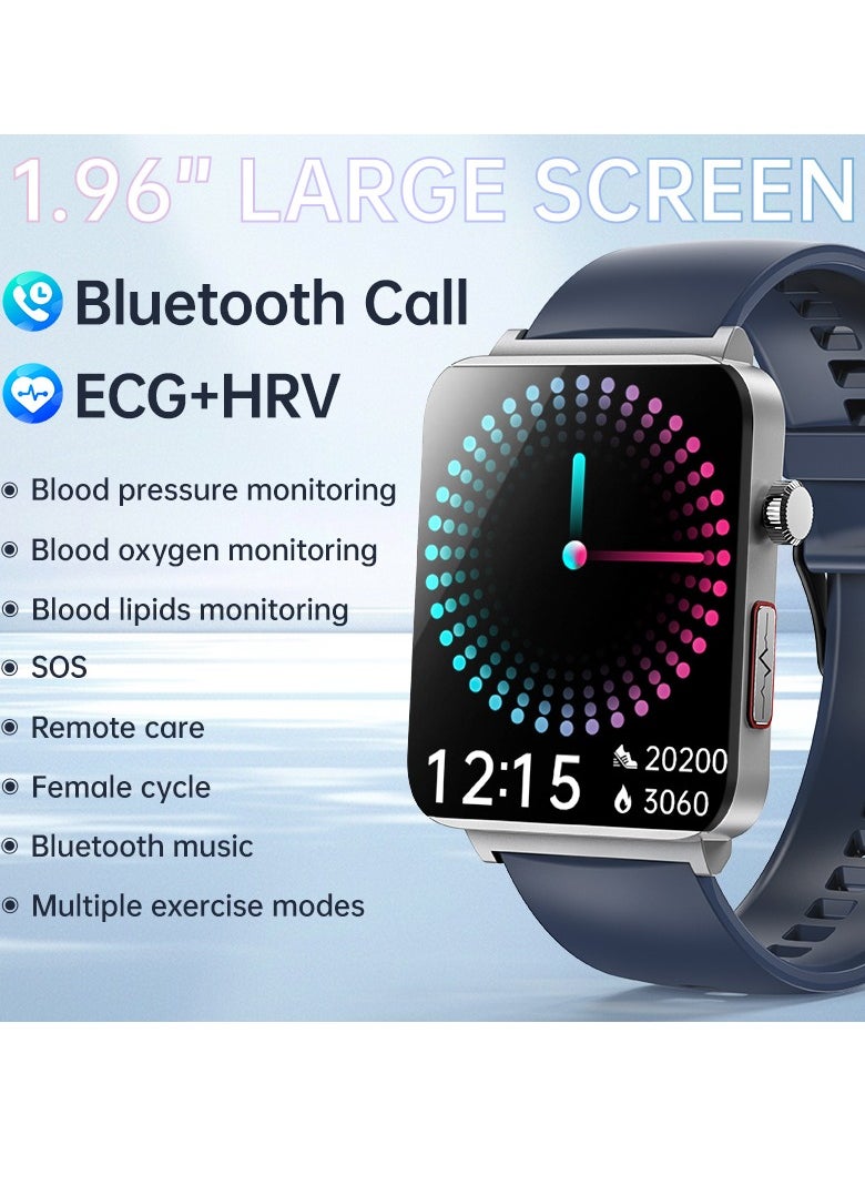 KS03PRO Smartwatch 1.96 Inch Colour Touch Screen Bluetooth Call ECG HRV Remote Care Android 8.0 Apple 11 250mAh Bluetooth 5.3