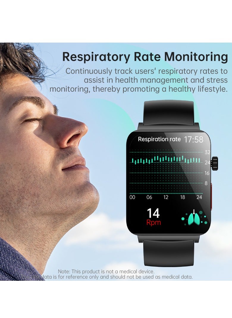 KS03PRO Smartwatch 1.96 Inch Colour Touch Screen Bluetooth Call ECG HRV Remote Care Android 8.0 Apple 11 250mAh Bluetooth 5.3