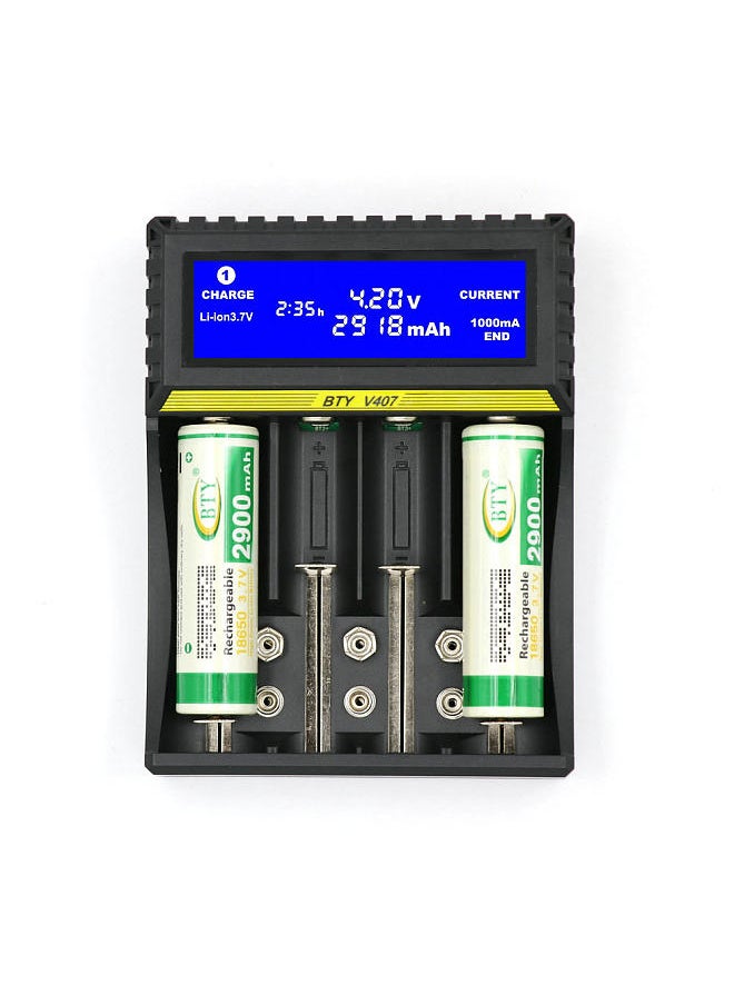 Multifunctional Battery Charger lithium battery Lithium-ion Battery Nickel Metal Hydride Nickel Cadmium AA AAA 9V Battery Charger Smart Charger with LCD Display