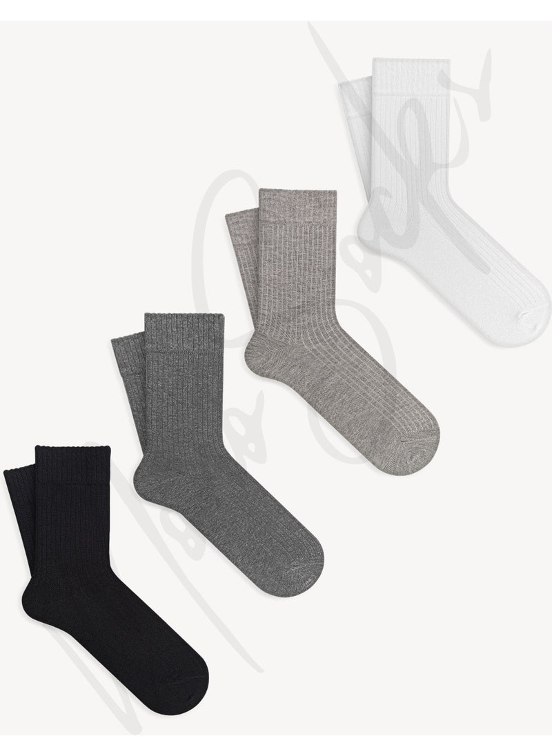 Ribbed Basic Socket Socks