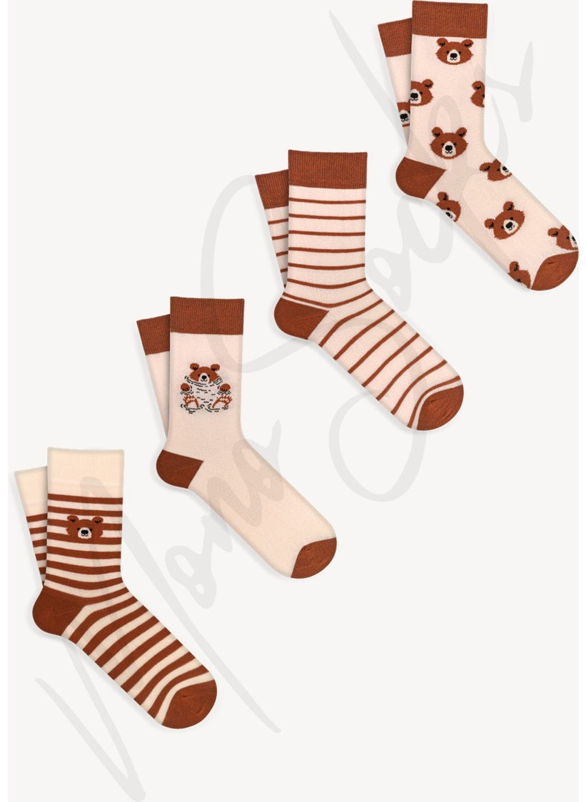 4-Piece Teddy Bear Socks