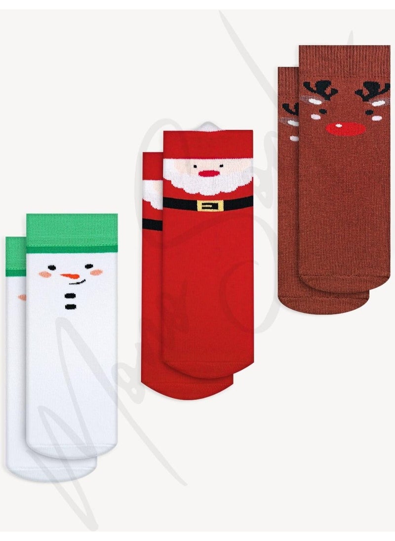 - Children's 3-Piece Christmas Faces Christmas Socks