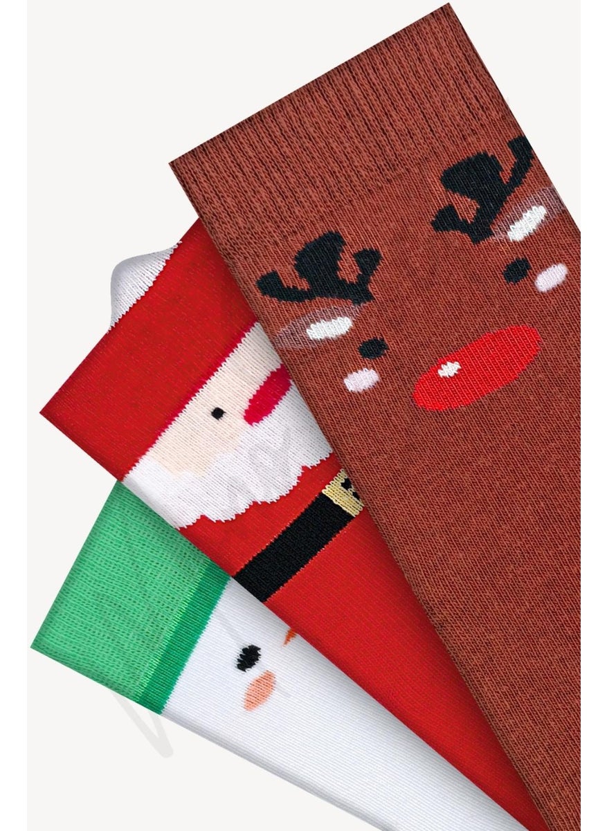 - Children's 3-Piece Christmas Faces Christmas Socks