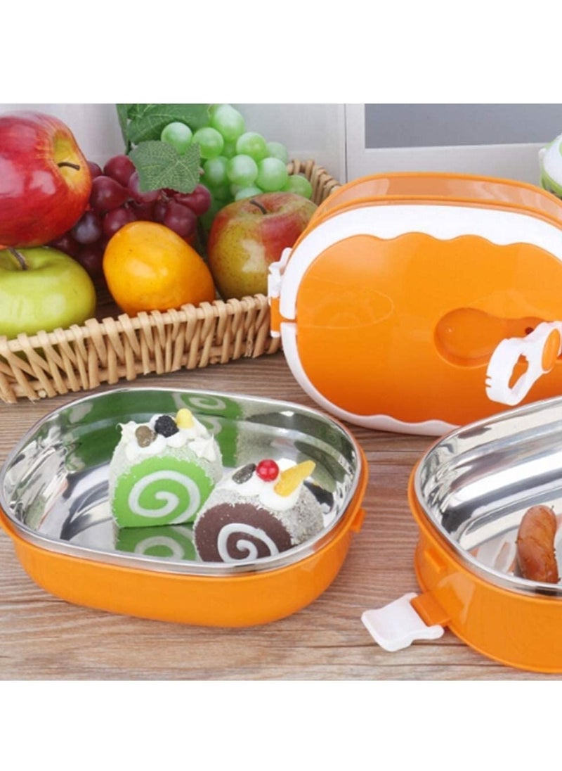 Stainless Steel Bento Lunch Box, 1/2 Layer Rectangle Thermal for Food Stainless Steel Lunch Container Lunch Box Food Storage Container Kids