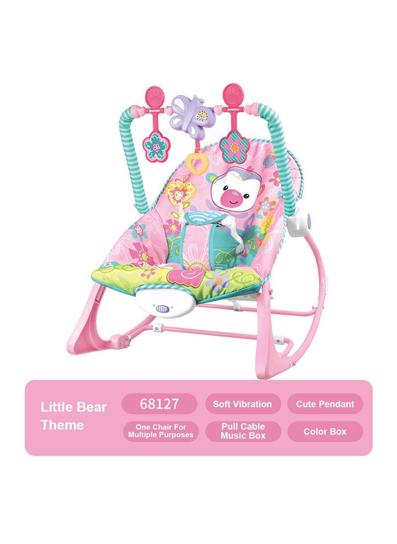 2 In 1 Baby Cradles Vibration Rocking Chair Foldable Children Rocking Bed