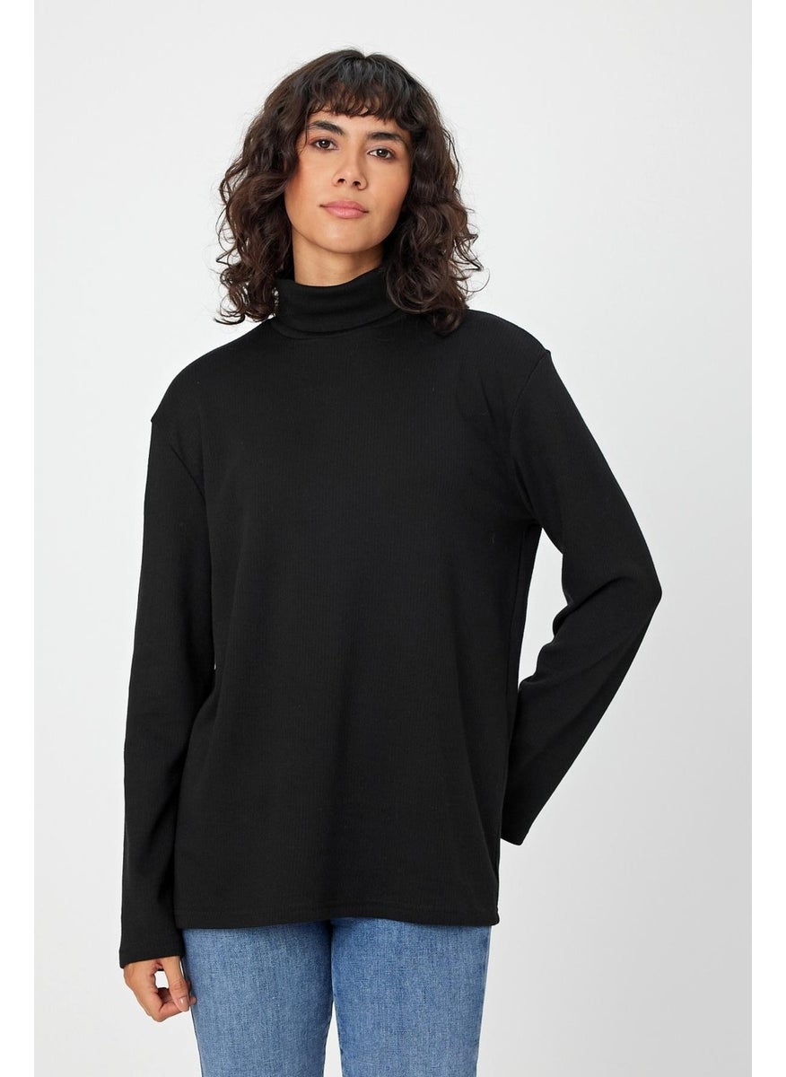 Alexandergardı Turtleneck Comfort Patterned Sweater (UN-730A)