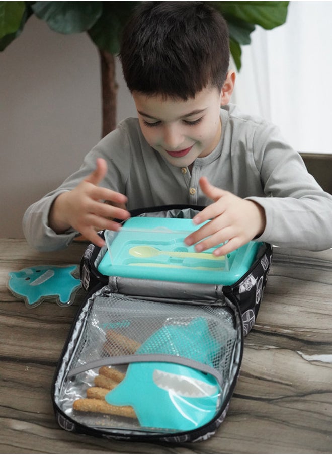 Tier Bento Lunch Box, Turquoise