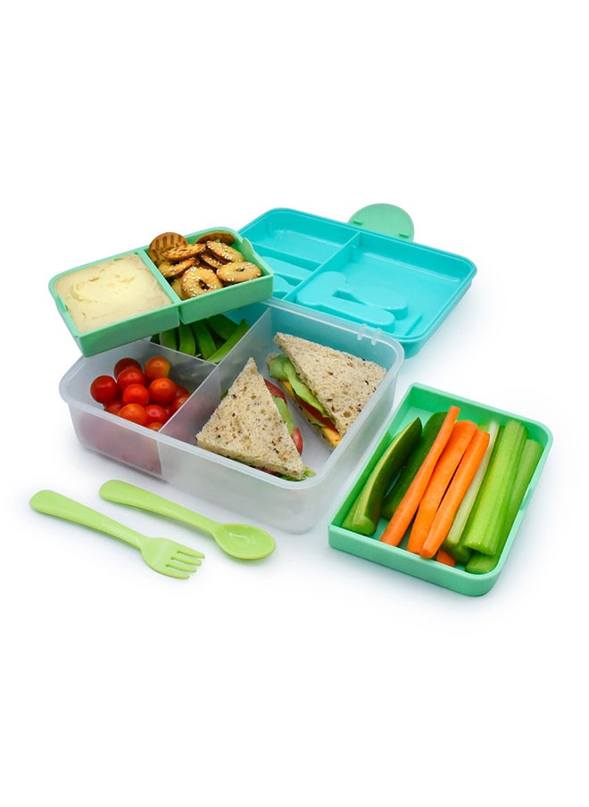 Tier Bento Lunch Box, Turquoise