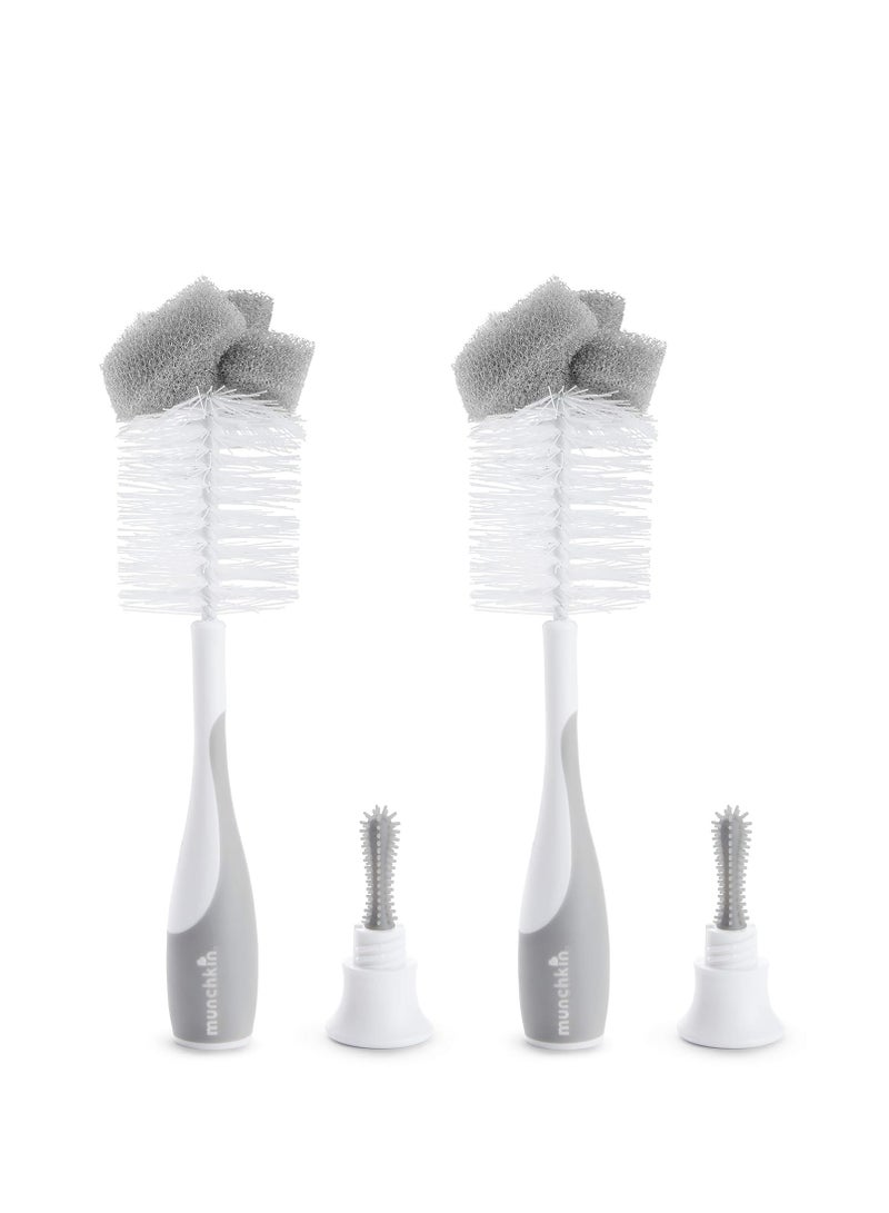 Sponge Bottle Brush, Grey, 2 Count (Pack of 1)