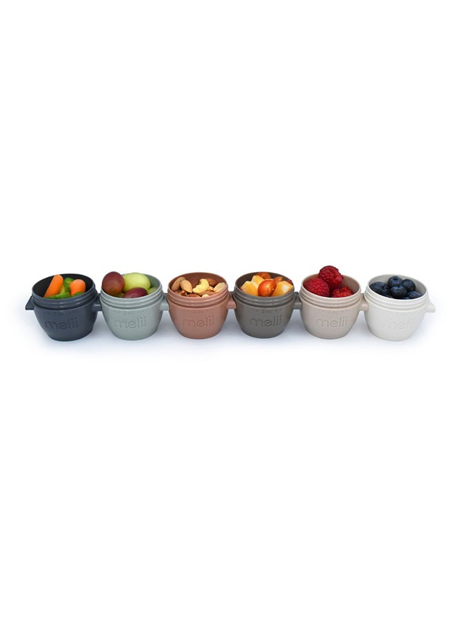 Snap And Go Pods 2Oz, 6 Pieces, Earth Tones