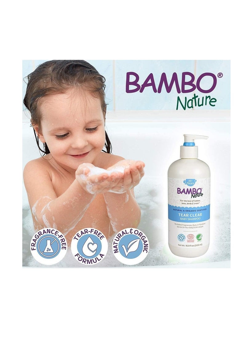 Bambo Nature Tear Clear Baby Shampoo, 16.9 fl oz Bottle, 1 Count
