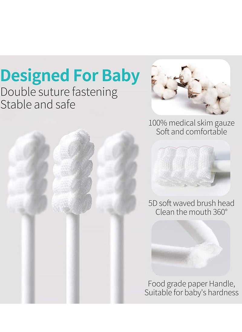 Baby Toothbrush Baby Teeth Cleaning Newborn Baby Tongue Cleaner with Paper Handle, Infant Toothbrush Disposable for Tongue, Mouth, Teeth, Gums Dental Care for 0-36 Month Baby 20 Pcs