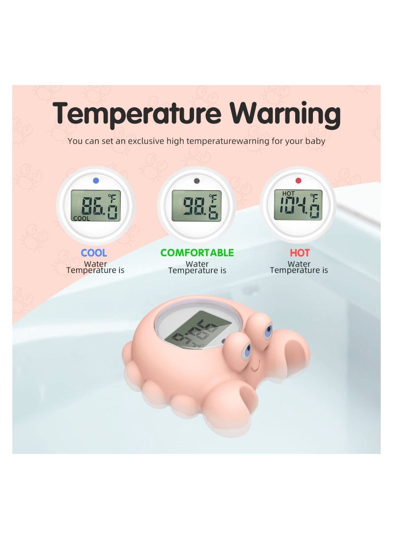 Baby Bathtub Thermometer Safety Bathtub Water Temperature Digital Thermometer Floating Bath Toy With Flashing Temperature Warning