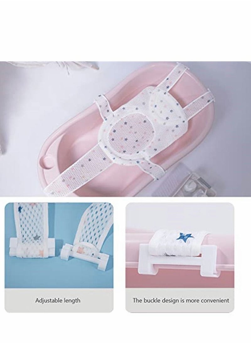 Baby Shower Mat Non Slip Newborn Bathtub Seat Adjustable Support Cushion Sitting Mesh Sling