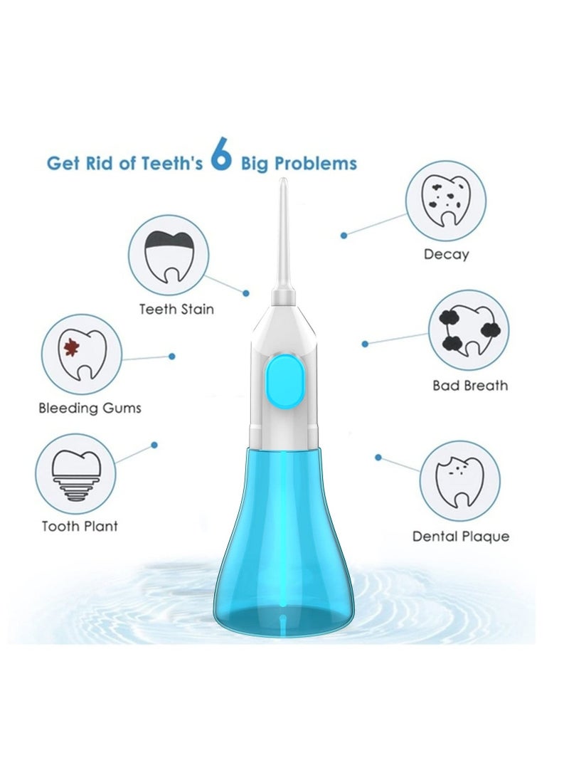 Water Flosser Oral Irrigator for Teeth, Water flosser portable, Manual Water flosser cordless, Braces Cleaning Machine, Cordless Oral Irrigator, for Travel and Home