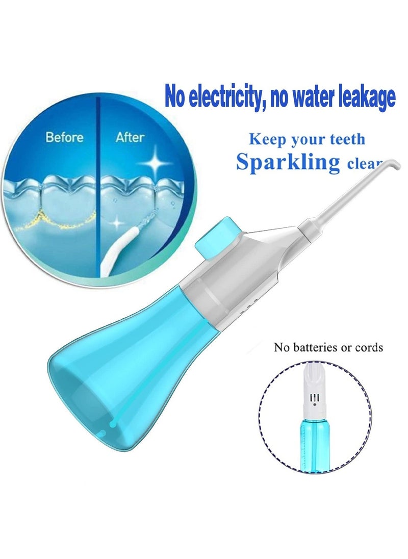 Water Flosser Oral Irrigator for Teeth, Water flosser portable, Manual Water flosser cordless, Braces Cleaning Machine, Cordless Oral Irrigator, for Travel and Home