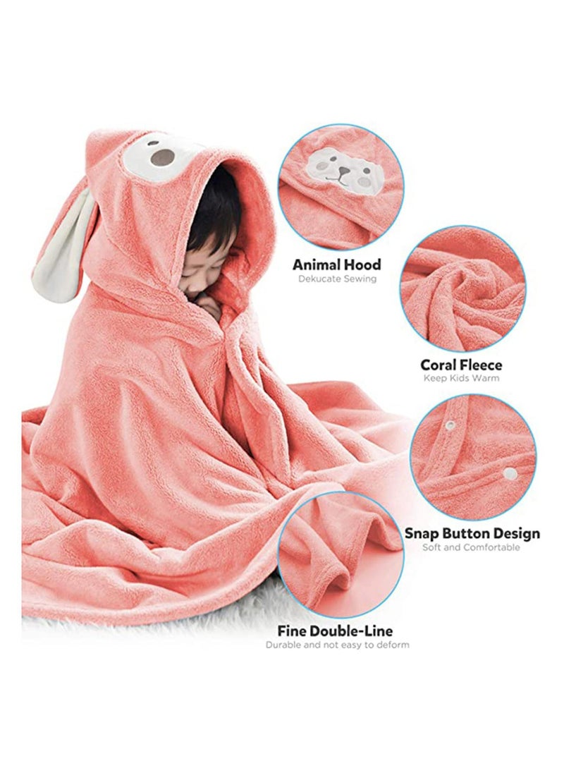 Unisex Baby Cotton Animal Face Hooded Towel, Baby Bath Towel Hooded Ultra Soft Towel Highly Absorbent Bathrobe Blanket Toddlers Shower Gifts for Boys Girls Extra Large 28