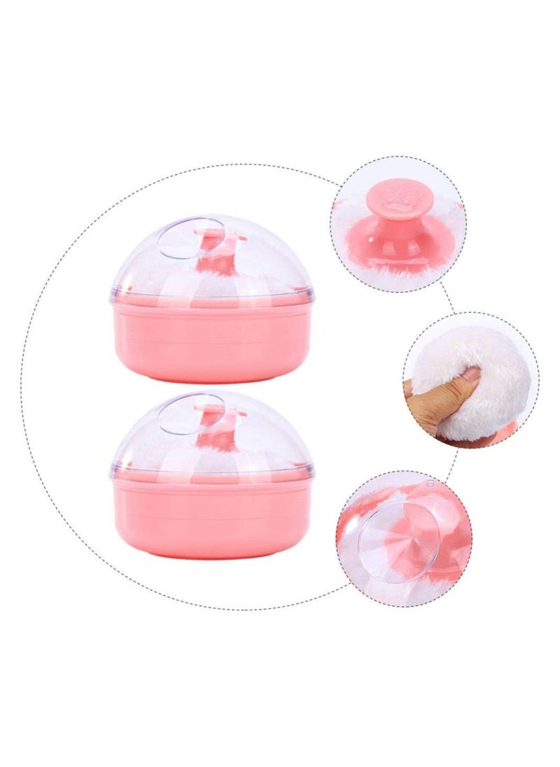 Powder Puff,  2Pcs Large Body Powder Puff and Container Powder Container with Puff for Baby Women Girls for Home and Travel