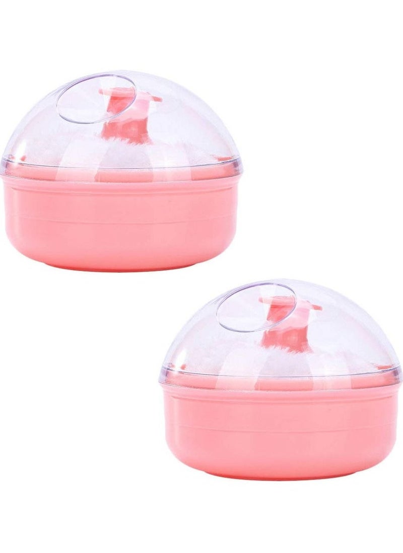 Powder Puff,  2Pcs Large Body Powder Puff and Container Powder Container with Puff for Baby Women Girls for Home and Travel